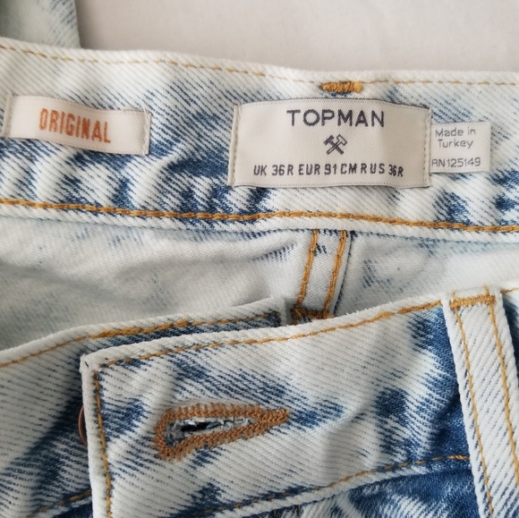 TOPMAN Nimbus Original Fit Jeans LIGHT BLUE Sz 36 - Picture 4 of 8